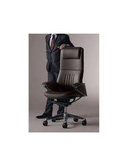 Кресло OKAMURA LEGENDER BROWN для руководителя, люкс класса, кожаное