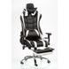Крісло Special4You ExtremeRace black/white з підставкою для ніг (E4732)