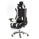 Крісло Special4You ExtremeRace black/white з підставкою для ніг (E4732)