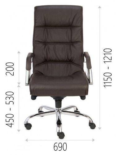 Кресло GROSPOL NEXUS SN3 для руководителя, кожаное