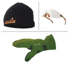 Набор для работы с электрическим снегоуборщиком: очки, шапка, перчатки
