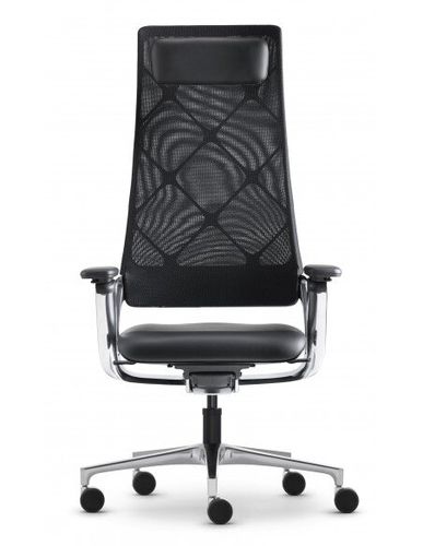 Крісло CONNEX2 BLACK для керівника, з сітчастою спинкою