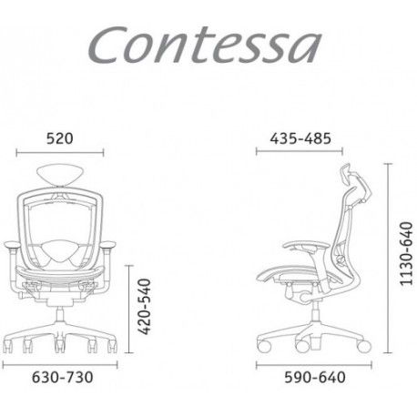Кресло Okamura Contessa для руководителя кожаное стандартное
