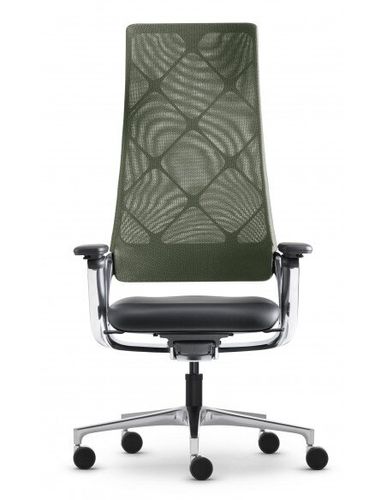Кресло CONNEX2 DARK GREY для руководителя, с сетчатой спинкой
