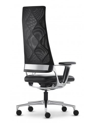 Кресло CONNEX2 GREY для руководителя, с сетчатой спинкой