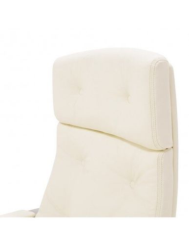 Крісло F133 WL для керівника, шкіряне, біле