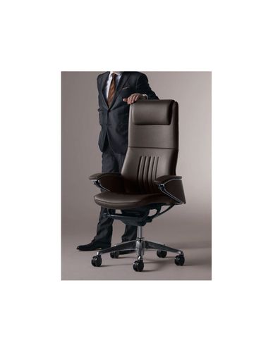 Кресло OKAMURA LEGENDER BLACK для руководителя, люкс класса, кожаное